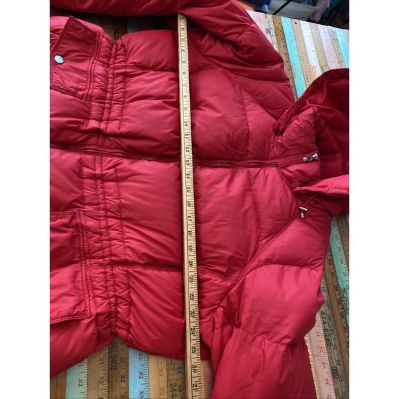 Lands' End Jacket Womens 2X Red Down Hooded Puffer Coat Insulated Warm Classic - Picture 14 of 15